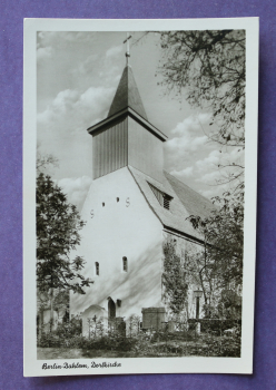 Ansichtskarte AK Berlin Dahlem 1950er Jahre Dorfkirche Ortsansicht Architektur